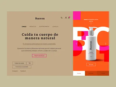 Bucavan Homepage design ecommerce homepage product design product page shop ui ux web webdesign