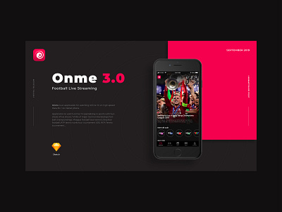 App | Onme 3.0 app concept design live sports tv ui ux video