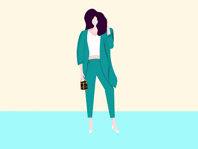 Fashion Girl flat girl illustration pose proccreate