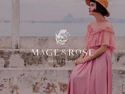 Mage & Rose brand identity branding design fashion icon illustration illustrator lettering logo logotype stars typography vector