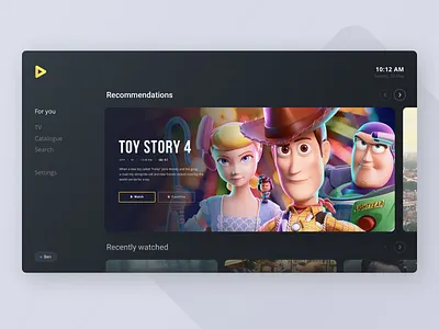 Smart TV app redesign concept app app ui concept movies redesign smart tv tv tv app ui uidesign user interface ux