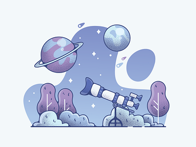 Stargazing adobe art clean coffee color creative designer dribbble flat flat design graphic graphic design illustration minimal portfolio procreate shot simple space stars