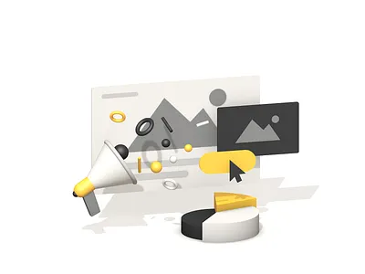 Paid Search 3d cinema 4d digital art illustration web