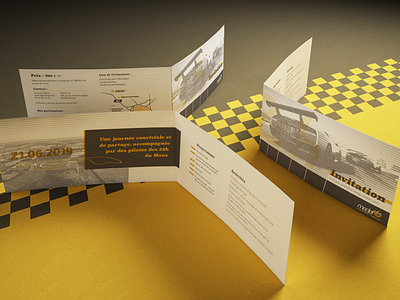 Racing invitation card