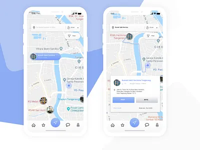 Geomedical - My Fourth UI Design adobexd app design flat hospital iphonex maps ui ux