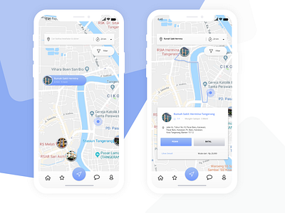 Geomedical - My Fourth UI Design adobexd app design flat hospital iphonex maps ui ux