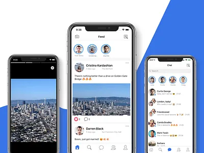 Social Network Design app template camera app facebook firebase instagram instagram stories mobile app development mobile templates snapchat social social app social media social network socialmedia stories swift twitter ui kit ui kits