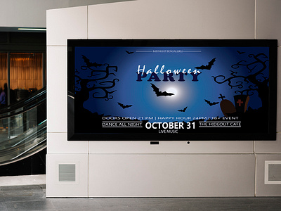 Halloween Party : The Hideout branding cafe design digitalart graphicdesign illustration live logo typography