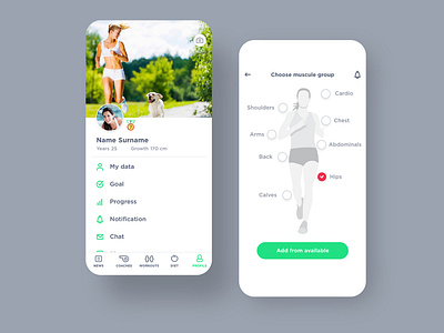 TrainPro app app fitness illustration ui ux