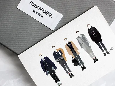 THOM BROWNE 2014FW menswear fashion illustration fashion illustrator fashionillustration fashionweek sokidahee thom browne thomas