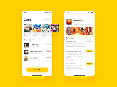 Ui Game Center Freya design ui