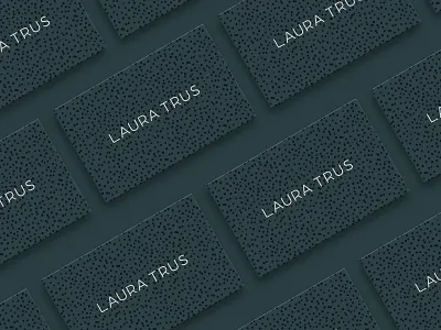 Business Card Design for Laura Trus brand identity design branding business card business card design logo logodesign logotype pattern wordmark