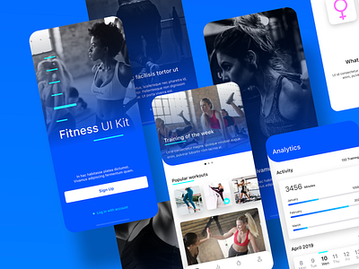 Scaldris UI Kit app exercise fit fitness gym health instructor life mobile sports trainer ui ui kit ux workout