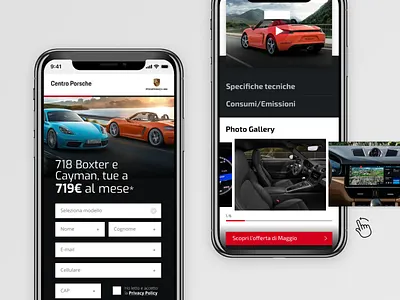 Landing page / Porsche dealer cepar digital agency dark figma figmadesign form gallery iphonex landing page mobile mobile website porsche specs tab ui ux design web webdesign