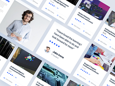 Cards for coursera Redesign Concept daily ui landing page material design modern modern website user experience user interface web design website