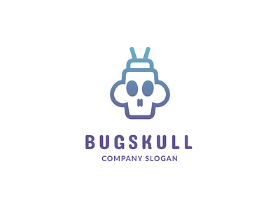 Bug Skull Logo Design brand branding branding design bug bug logo clean company concept creative design design art graphic design illustration logo logodesign pest control simple skull unique logo vector
