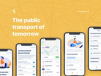 Bachelor Thesis: The public transport of tomorrow app design german illustration interviews map mobile onboarding principle product public transit public transport sketch transportation ui ux wireframes workshop