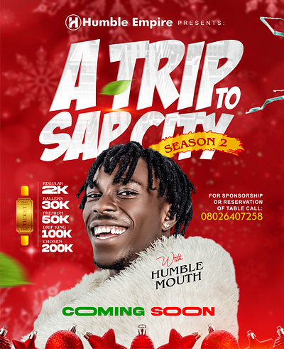 A Trip To SapCity Banding branding event events graphic design red