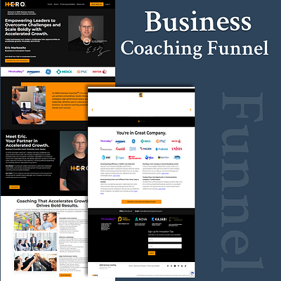 Business Coaching Funnel coaching coaching funnel graphic design landing page landing page design sales funnel sales page