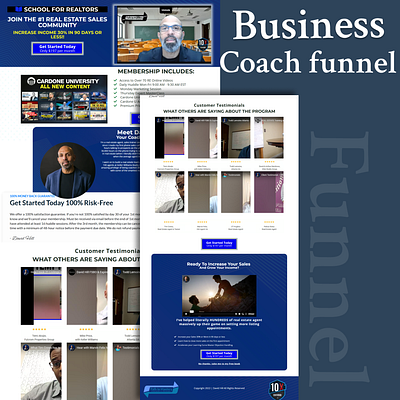 Business Coaching Sales Funnel business coaching coaching coaching funnel graphic design landing page landing page design sales funnel sales page