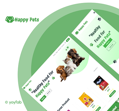 Happy Pets - Store Site | Landing Page adobe adobe photoshop ads branding design designer figma framer graphic design ui web web design webflow