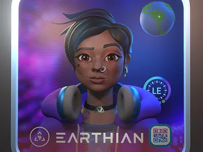 Digital NFT Passports: Prototype 'Lola' 3d animation branding character girl graphic design logo motion graphics nft