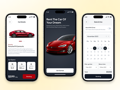 Car Rental Mobile App Design car booking app car hire car rent car rent app car rental car rental app rental car rental car app ui vehicle rental