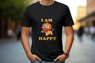 Happy T-shirt branding graphic design t shirt