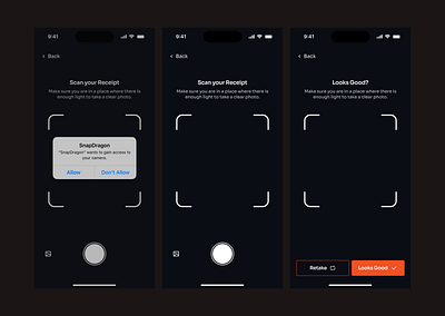 Scan your Receipt Ui Flow design ui ui design ux ux design