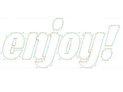 Portfolio intro piece — enjoy! branding custom type design font design letter design lettering type design typography