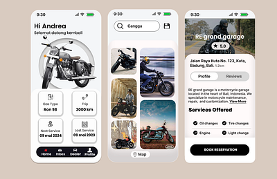 Royal Enfield Bike Showroom App UI 3d ui