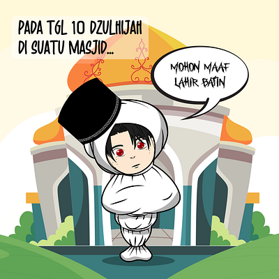 Poah (Poci Syariah) animation design muslim poci pocong