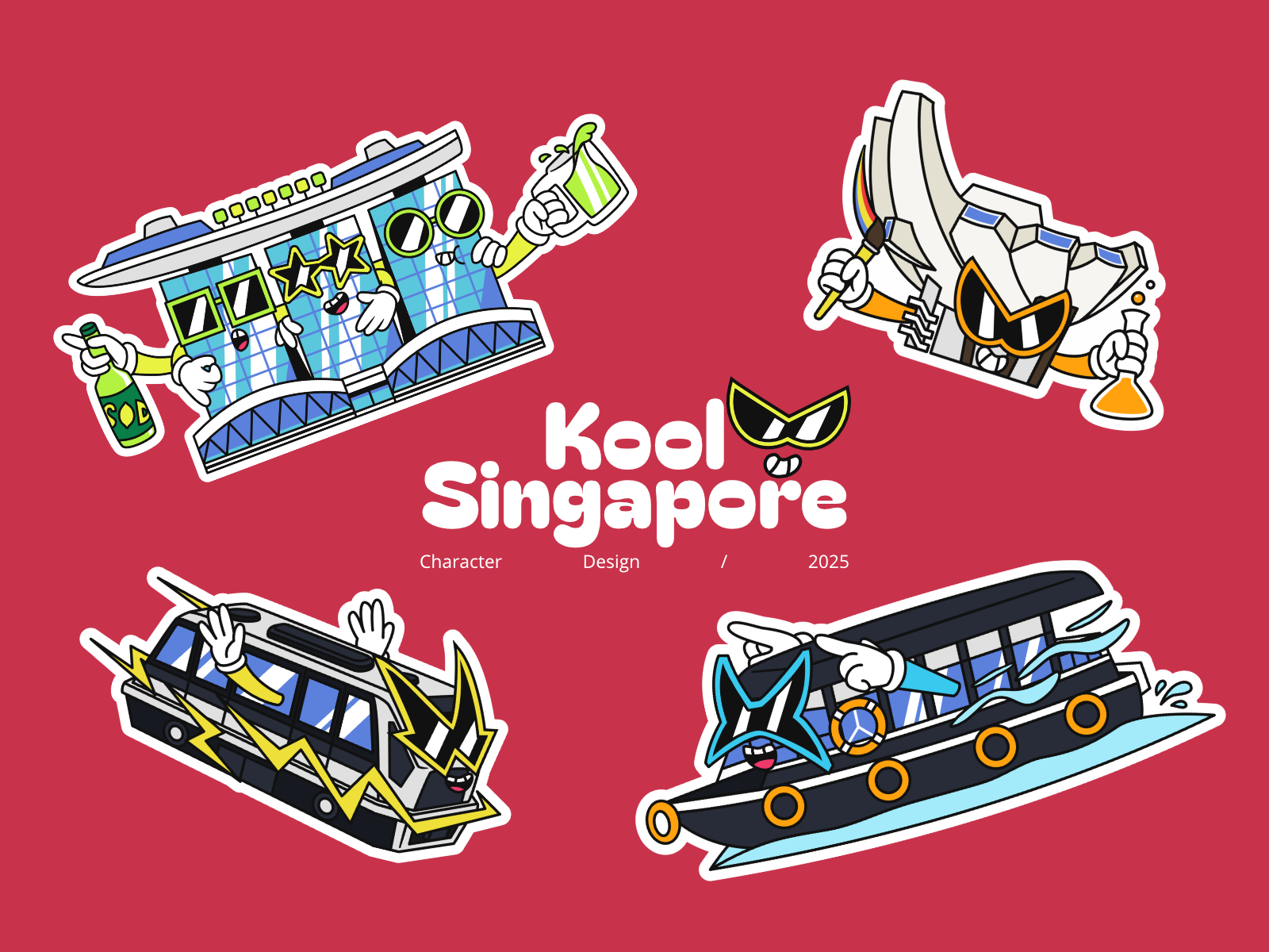 Example of Custom Retro Illustration Set