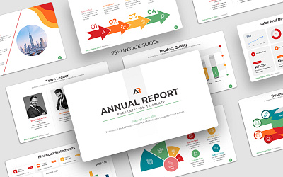 Annual Report Presentation Template corporate branding