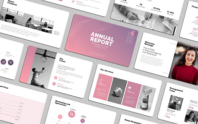 Annual Report Presentation Template corporate branding