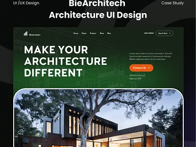 Architecture Full Website UI Design with Case Study architecture architecture ui design builder case study full website house landing page ui uiux website