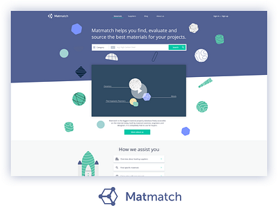 Matmatch Start Page Concept branding design ui web