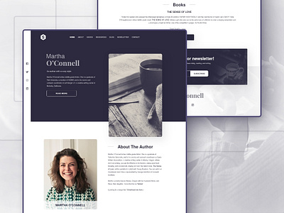 Author Website Design author branding ui ux web design website website concept writer