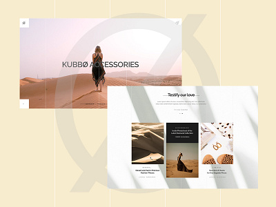 Kubbø accessories jewelry leaf lines logo minimalism minimalistic pastel web design