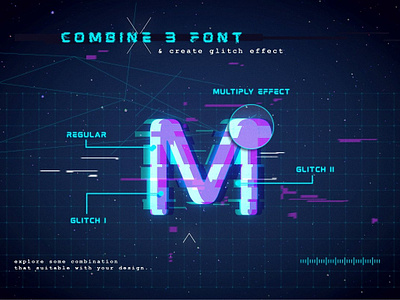 Glitch Layered Typeface branding dribbble font futuristic glitch glitchart logo popular type typeface typography