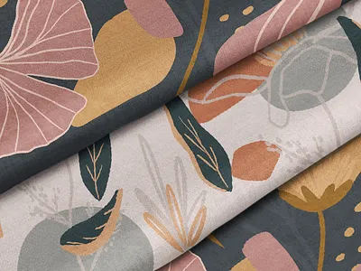 Ginko adobe photoshop digital illustration fabric design fabric pattern fabrics fashion design freehand drawing illustration pattern design textile textile design textile pattern textile print textiles