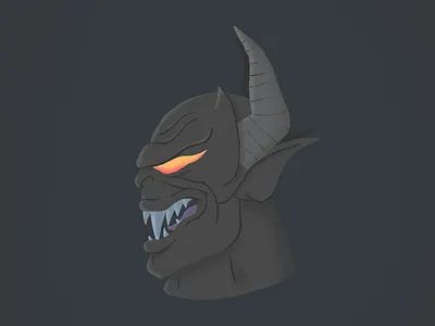 90 - Chernabog chernabog demon disney drawing fantasia horn illustration procreate