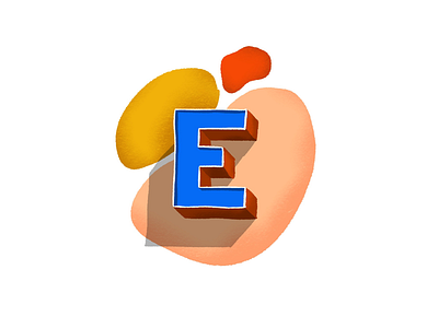 Colour and shading experiments: E colour lettering shading texture