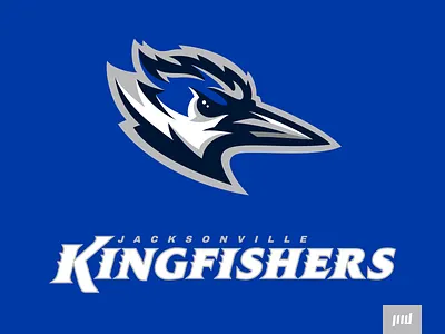 Jacksonville Kingfishers Full Branding bird bird logo blue and white blue bird bluejay branding esports esports logo football football logo illustration jacksonville kingfishers mascot mascot design mascot logo sports sports branding sports logo vector