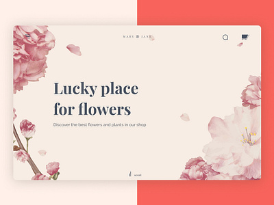 Flower shop hero page flower shop ui ux web design