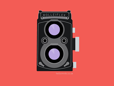 Rolleiflex camera illustrator photography retro rolleiflex vector art vintage