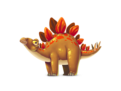 Dinoboom VI Stegosaurus character character design concept concept art dinosaur game design gamedev illustration stegosaurus ui