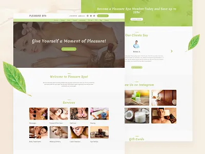 Spa Salon Website Template design green salon spa template webdesign website website concept websites