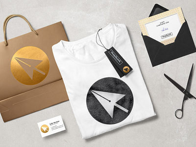 Stonebeach Creative Merchandise Branding bag brand identity branding business card design gold foil logo design marketing merch design merchandise tag design