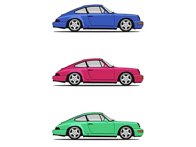 Porsche 964 illustration 964 cars figma illustration oldtimer porsche vector vehicle